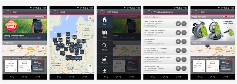 Aplikacja MAN Polska dla użytkowników pojazdów MAN - pobierz z GooglePlay